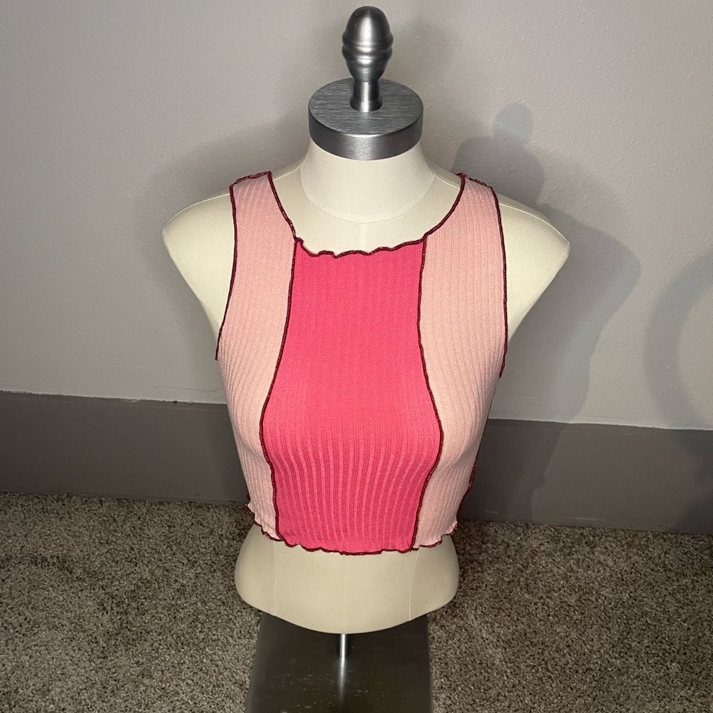 Shein Outside Stitch Color Block Tank